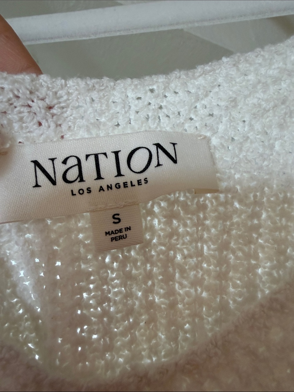 Nation LTD Ivory Ribbed V-Neck Tank - Picture 2 of 4